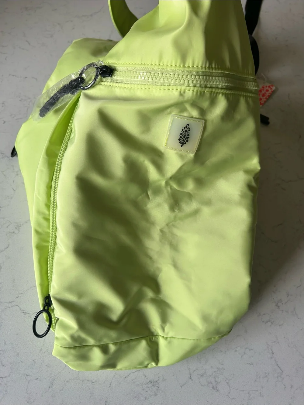 NWT Free People Movement No Time Zones Carryall Tote in Whipped Lime